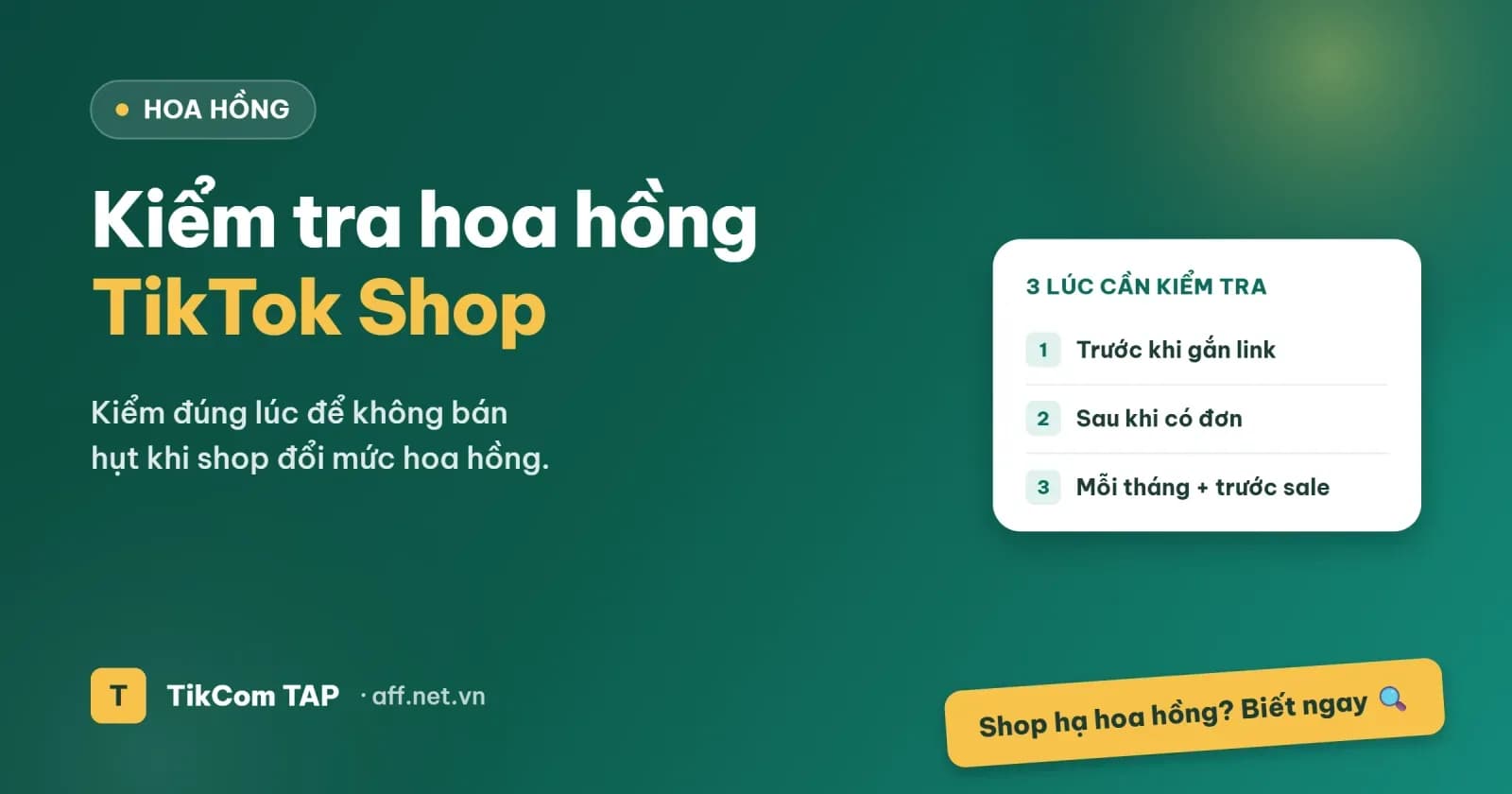 Công cụ kiểm tra hoa hồng TikTok Shop của TikCom