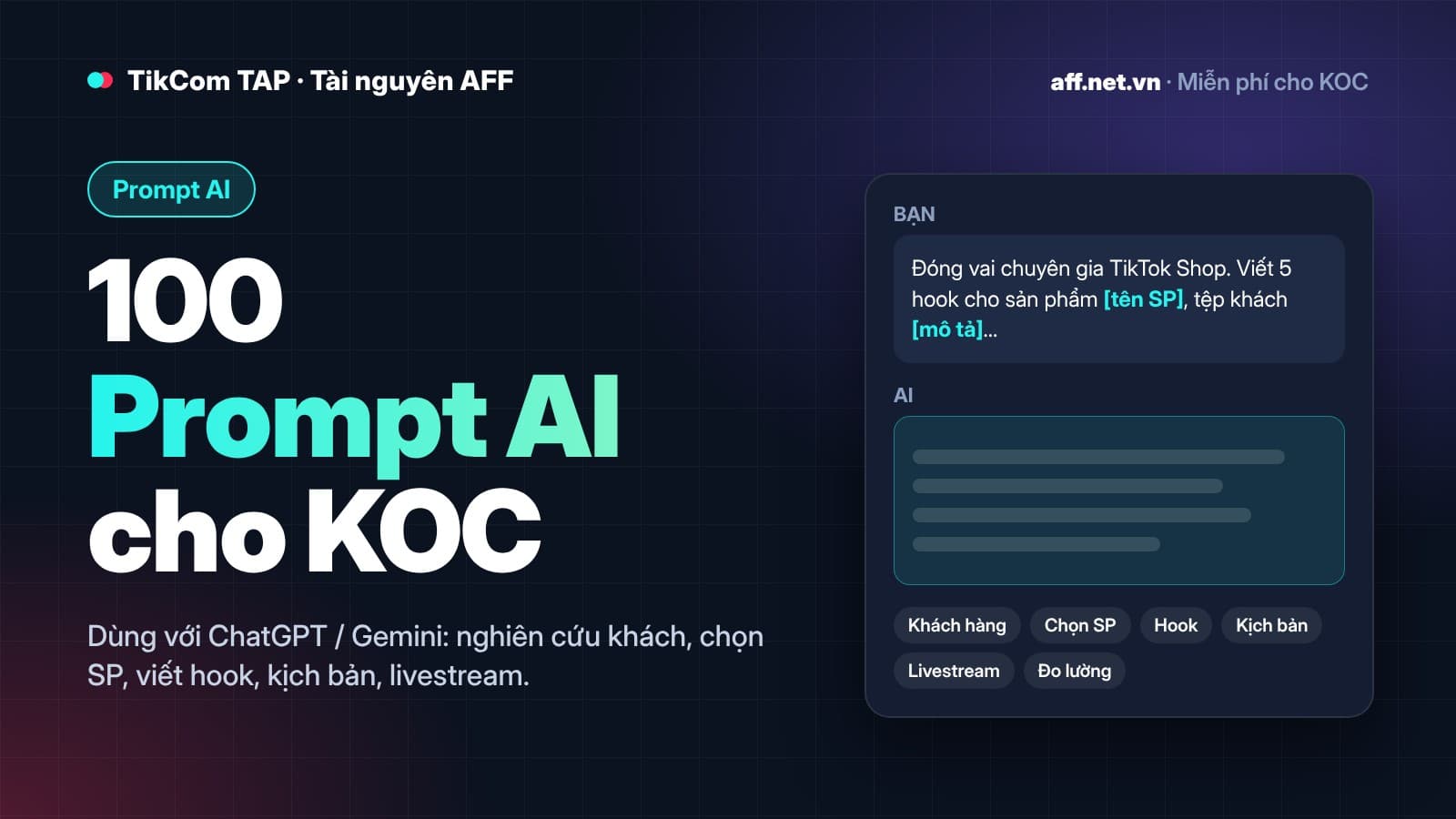 100 Prompt AI cho KOC