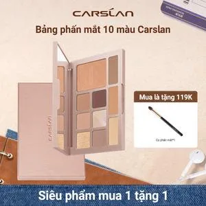 Ảnh đại diện Bảng Phấn Mắt Đa Chức Năng, Carslan, 10 Màu, Phấn Đánh, Bút Bắt Sáng, Phấn Má Hồng Đường Viền, Phải Có Cho Người Mới Bắt Đầu, 12g