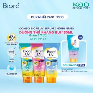 Ảnh đại diện (Chọn loại) Biore Serum Chống Nắng Dưỡng Thể Hỗ Trợ Kháng Bụi 150ml SPF 50+ PA+++ kem chống nắng body biore