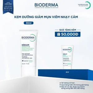 Ảnh đại diện Kem dưỡng giảm mụn viêm nhạy cảm Bioderma Sebium Sensitive 30 ml