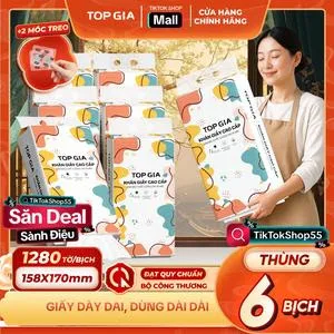 Ảnh đại diện (HN_HCM) Combo 6 bịch khăn giấy đa năng treo tường đa sắc tiện lợi TopGia (tặng móc treo tường) Giấy Ăn Khăn Giấy