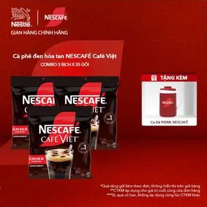 Ảnh đại diện Nestlé VN Combo 3 Bịch Cà phê đen hòa tan NESCAFÉ Café Việt (Bịch 35 gói x 16g)-LS