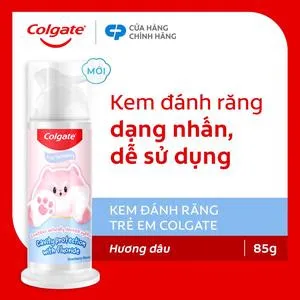 Ảnh đại diện Kem đánh răng Colgate cho trẻ em Fluffy hương dâu, dạng nhấn dễ sử dụng 85g