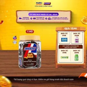 Ảnh đại diện Hũ kẹo sô cô la nhân đậu phộng Snickers jar (38 thanh x 12g)