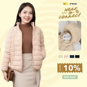 Ảnh đại diện Áo Phao Nữ YODY Mũ Ẩn 4S.Plus Dáng Gọn, Cực Ấm Cho Mùa Lạnh, SIêu Nhẹ, Cản Gió WCPJ25F011